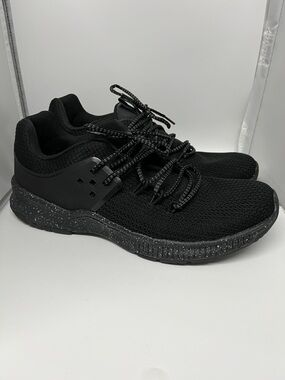 Avia Men's Black Knit Athletic Sneakers with Speckled Sole